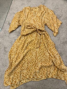 Natalie Martin Yellow Floral Maxi Dress